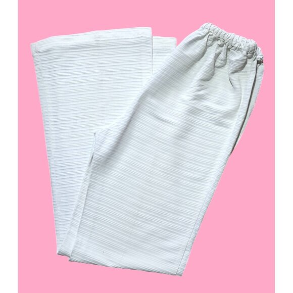 Vintage Outfit Blouse Top Pants Womens XS S Peter Pan Collar Button Accents 1960 - Picture 3 of 13